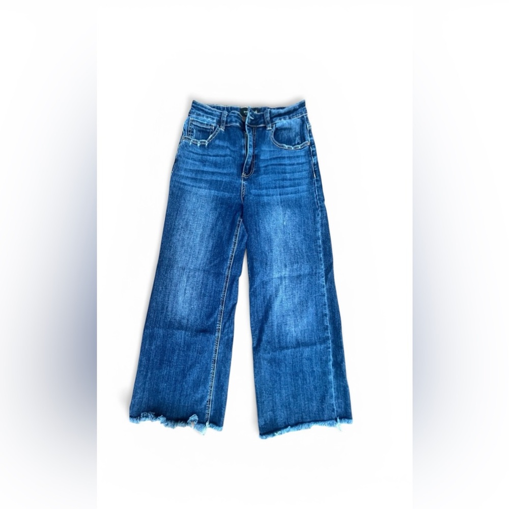 Social Threads x Risen Collab Distressed Raw Hem Jeans